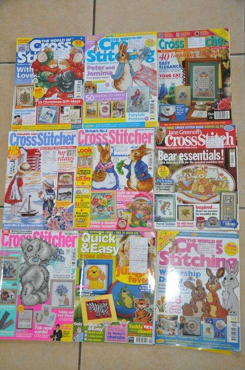 9 x Cross Stitching Magazine Books