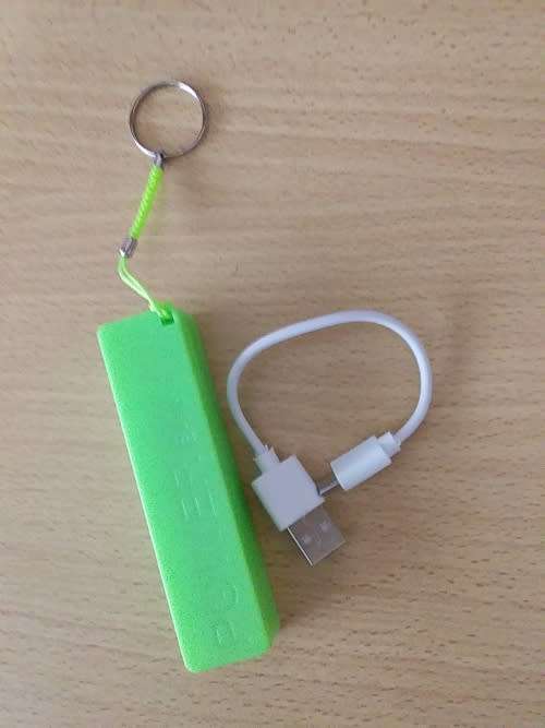 Keyring 2600mah Battery PowerBank - Charge your phone anywhere