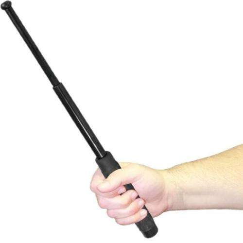 Steel Extendable Baton With Belt Pouch - Silver