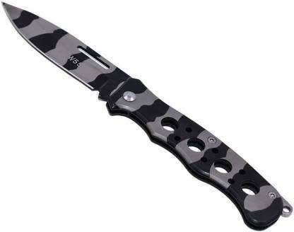 W55 Camo Folding Blade Knife Non-slip Design Self-Defense Knives For Outdoor Camping