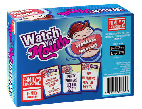 Watch Ya` Mouth Family Expansion - Card Game Pack, for All Mouth Guard Games - Family Expansion 2