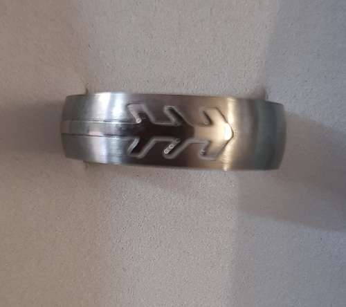 6mm Cut-Out 316L Stainless Steel Ring - Size 8