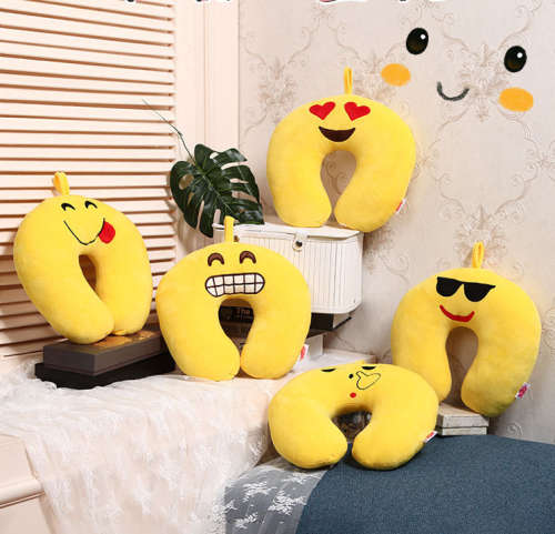 Emoji Travel Pillow - Grinning Sweat Face