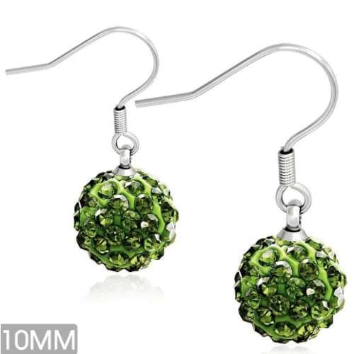 Authentic Stainless Steel Shamballa Ball Earrings