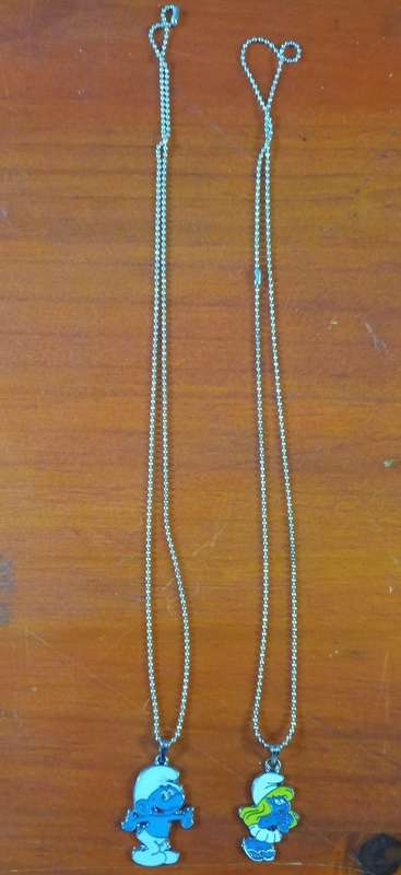 Kiddies Necklace Set - Smurfs (TWO FOR ONE BID)