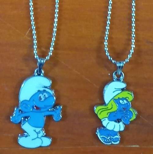 Kiddies Necklace Set - Smurfs (TWO FOR ONE BID)