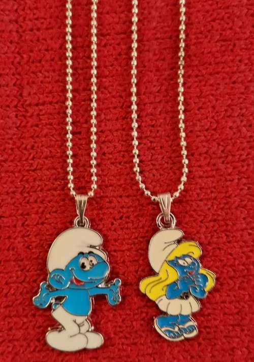 Kiddies Necklace Set - Smurfs (TWO FOR ONE BID)