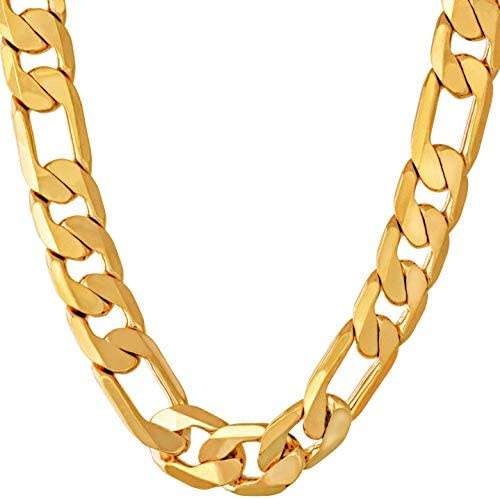 Heavy 10mm Figaro Men`s Chain Necklace 60cm