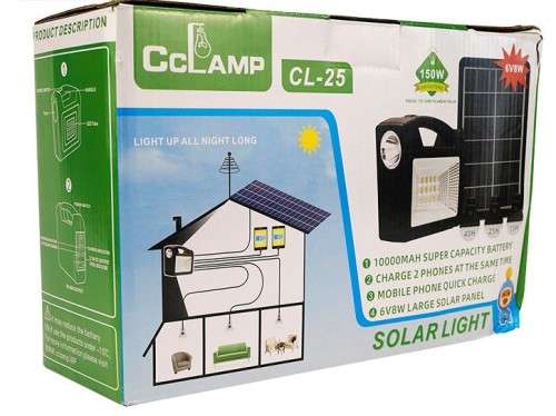 Complete Solar Home Lighting and Charging System
