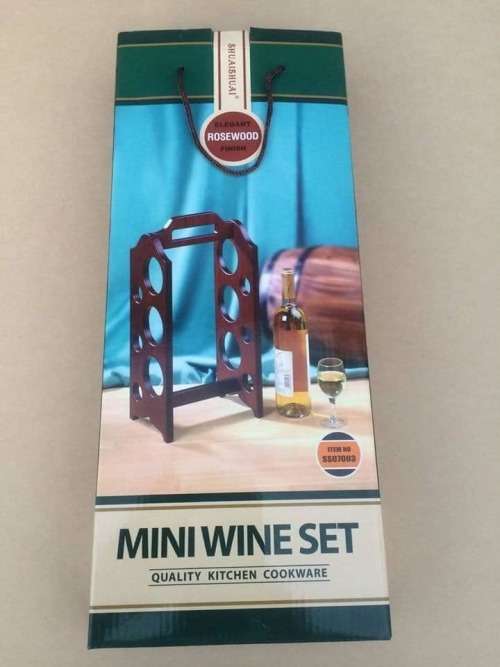 Wine Rack In Elegant Rosewood Finish