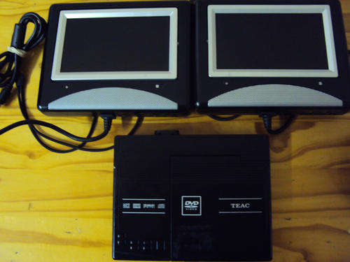 teac car dvd player with twin monitors