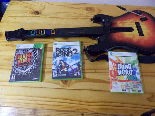 xbox guitar and 3 games!!!