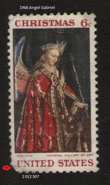 USA used :1968  Christmas   Angel Gabriel