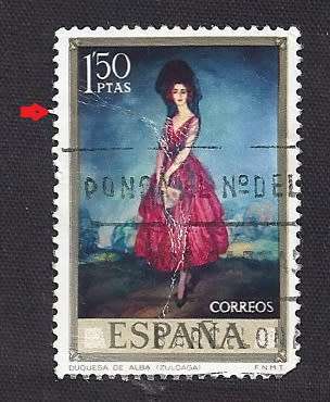 Spain used 1971 Paintings - Ignacio Zuloaga (Countess of Alba) 1,50Pta REDUCED