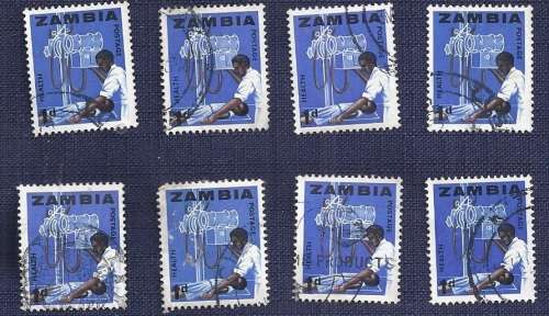 Zambia.1964.Local Motifs - Doctor       1d (x  8)