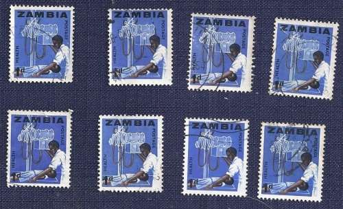 Zambia.1964.Local Motifs - Doctor       1d (x  8)