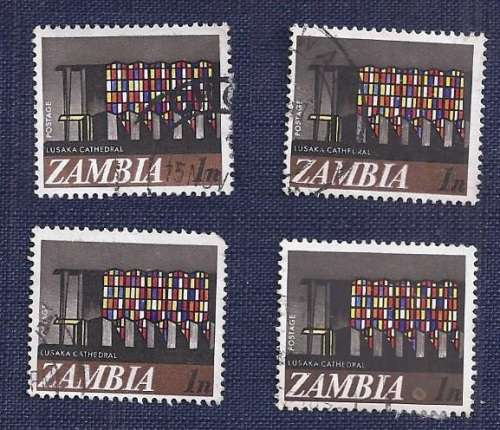 Zambia.1968.Local Motifs -  Cathedral in Lusaka        1N   (x 4)