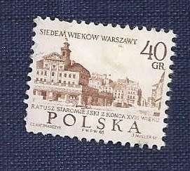Poland.1965.700th Anniversary of Warsaw  - Old Town Hall, 18th Cent.  40 gr