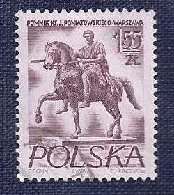 Poland.1956.Statue of Prince Jozef Poniatowski, 1.55Zł
