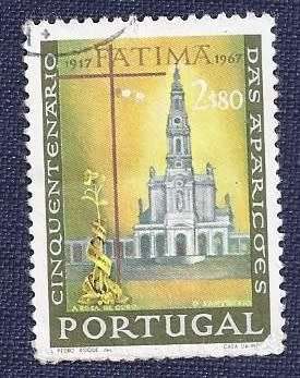 Portugal.1967.The Revelation of Fatima 2.80Esc   Basilica of Fatima & Golden Rose