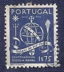 Portugal.1945.100th Anniversary of the Maritim School  1,75 $  Globe and Symbols