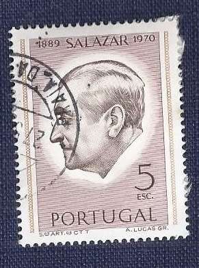 Portugal.1971.The 1st Anniversary of the Death of Antonio  Salazar 5Esc