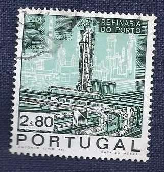 Portugal.1970.Opening of the Oil Refinery in Porto  2.80Esc  Oil Refinery