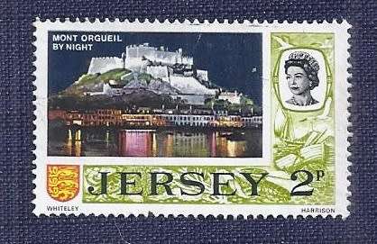 Jersey.1970.Mont Orgueil Castle at Night 2p