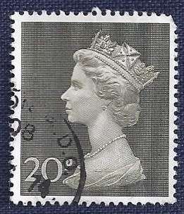 Britain.1970.Queen Elizabeth II - Large Machin  20P  greyish olive