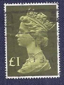 Britain.1977.Queen Elizabeth II -blackish olive green  1£