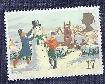 Britain.1990.Christmas Building a Snowman  17P