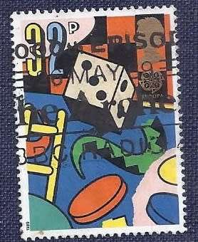 Britain.1989EUROPA Stamps - C.E.P.T.- Dice and Board Games  32P