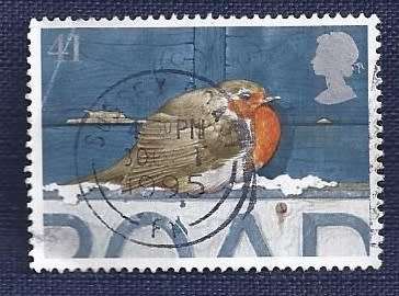 Britain.1995.Christmas - European Robin on Road Sign  41p