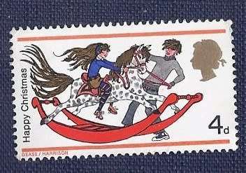 Britain.1968.Christmas - Boy and Girl with Rocking horse