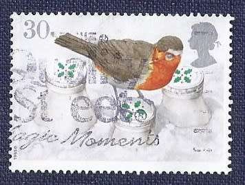 Britain.1995.Christmas - European Robin  on Snowcovered Milk Bottle    30P