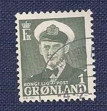 Greenland.1950.King Frederik IX  1 Øre