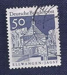 Germany.1966.Building Structures of the 12th Century,  50   Castle Gate, Ellwangen/Jagst
