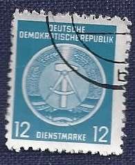 DDR.1954.Official stamp 12  Hammer and Compass (Offset)
