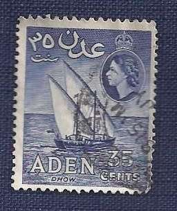 Aden.1953.Queen Elisabeth II  35c  Dhow (perf not checked)