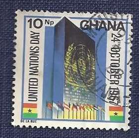 Ghana.1967.United Nations Day 10NP  UN Secretariat Building