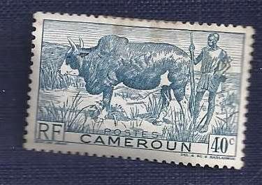 Cameroon.1946. Local Motives  Zebu , Herdsman  40c