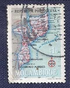 Mozambique.1954Map of Mozambique  1$