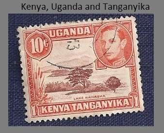 British East Africa.1938.Portrait of King George VI - Lake Naivasha  10c