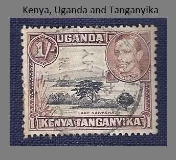 British East Africa.1938.Portrait of King George VI - Lake Naivasha 1/-