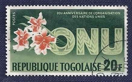 Togo.1965.20th Anniversary of the United Nations 20F  Flower