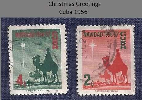 Cuba.1956.Christmas Greetings  set of 2