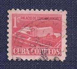 Cuba.1957.Tax for New Communications Building 1c