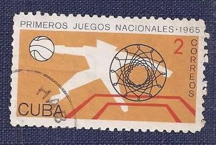 Cuba.1965.The 1st National Games - Basketball  2c