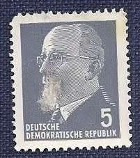 DDR.1961 .Walter Ernst Paul Ulbricht (1893-1973)  5Pfg