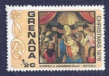Grenada.1976.Christmas   ½c   San Barnaba Altarpiece (Botticelli)
